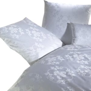 Kuschelige Bettwäsche aus Damast - weiß 155x220 von Curt Bauer