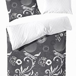 Kuschelige Bettwäsche aus Flanell - weiß 135x200 von Hahn Haustextilien