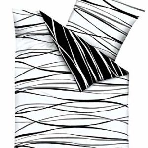 Kuschelige Bettwäsche aus Satin - schwarz 135x200 von Kaeppel