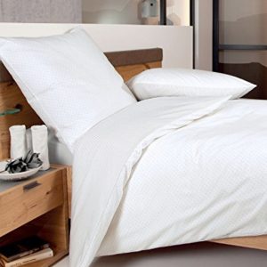 Kuschelige Bettwäsche aus Biber - grau 155x220 von Janine