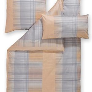 Kuschelige Bettwäsche aus Satin - braun 135x200 von Estella