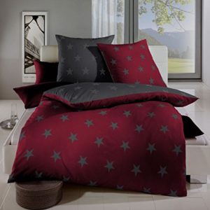 Traumhafte Bettwäsche aus Satin - rot 155x220 von Kaeppel
