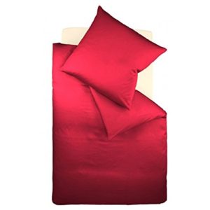 Traumhafte Bettwäsche aus Satin - rot 220x240 von fleuresse